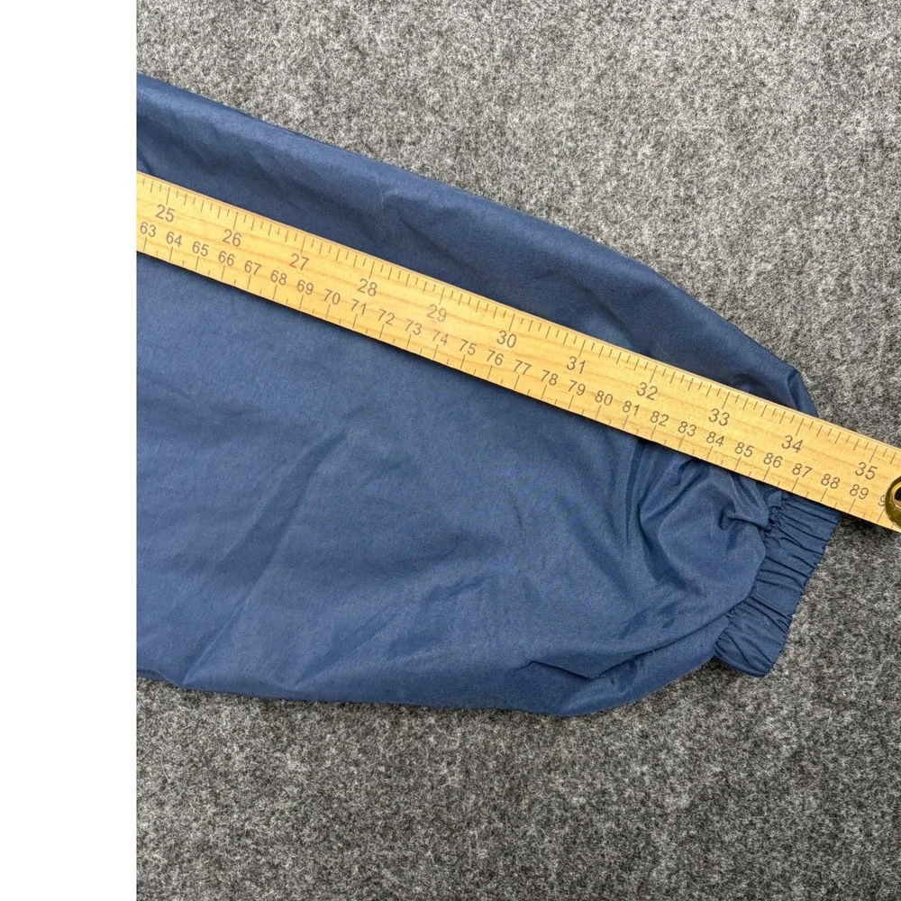 Vintage Good News USA Quarter Zip Windbreaker Jacket Navy Blue Yellow Mens L